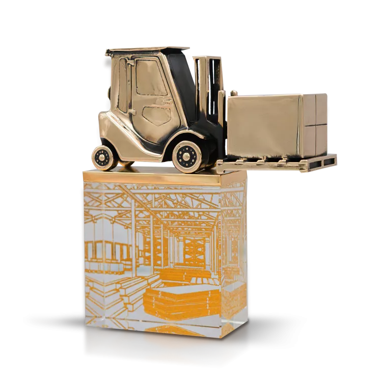 Подарочная инсталляция Строительный погрузчик