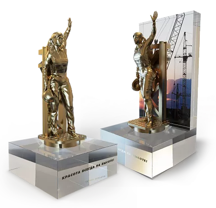 Бронзовая фигурка крановщицы МП-32840